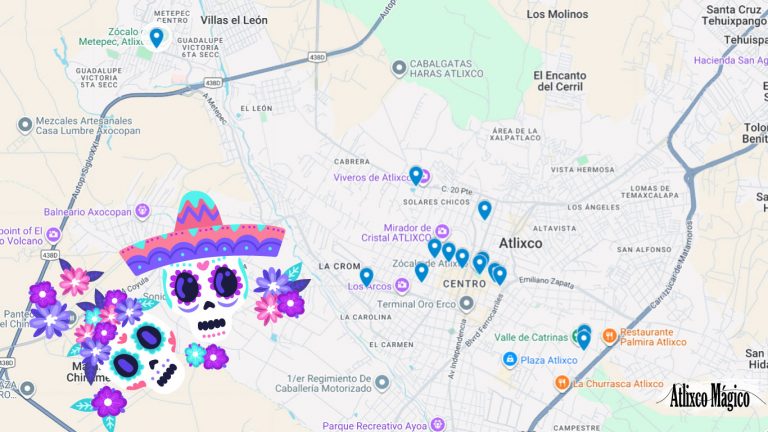 mapa interactivo del valle de catrinas 2025 atlixco puebla